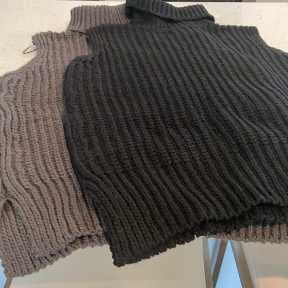 Two turtle neck knit sweaters.  Never used